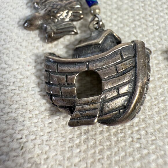 Shube's Manufacturing Sterling Silver Noahs Ark Dangle Earrings Signed - Picture 2 of 10